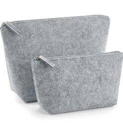 Trousse en feutrine gris clair