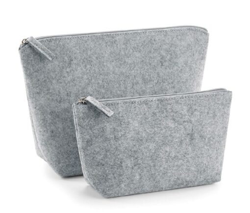 Trousse en feutrine gris clair