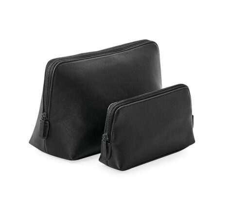 Trousse en simili cuire noir