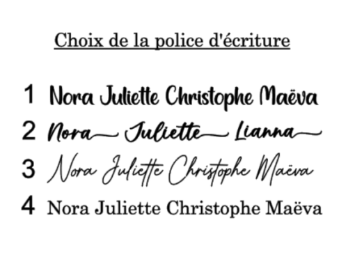 Choix de la police d'écriture