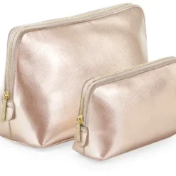 Trousse en simili cuire rose gold, à personnaliser selon vos envie