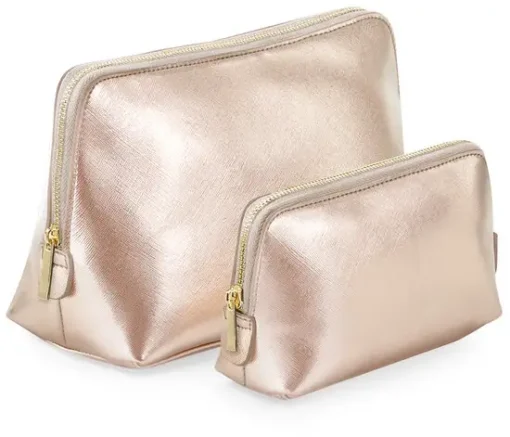 Trousse en simili cuire rose gold, à personnaliser selon vos envie