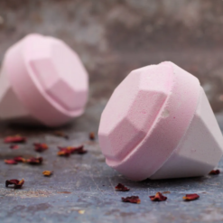 Bombe de bain en forme de rubis, rose, "panthère rose"