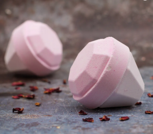 Bombe de bain en forme de rubis, rose, "panthère rose"